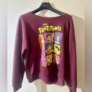 AMO Women's Maroon Flintstones Sweater